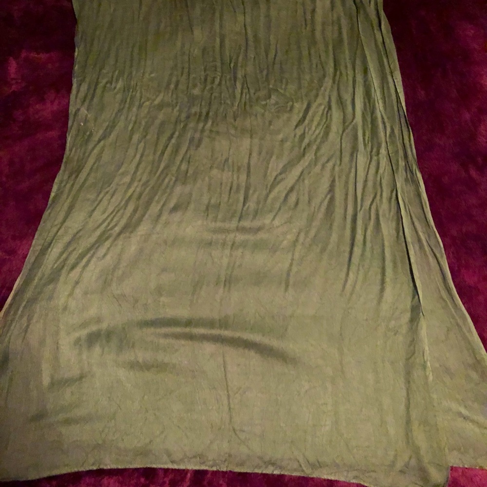 Green thin scarf